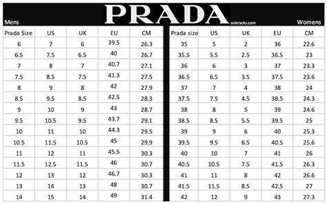 size conversion mens prada|prada size chart.